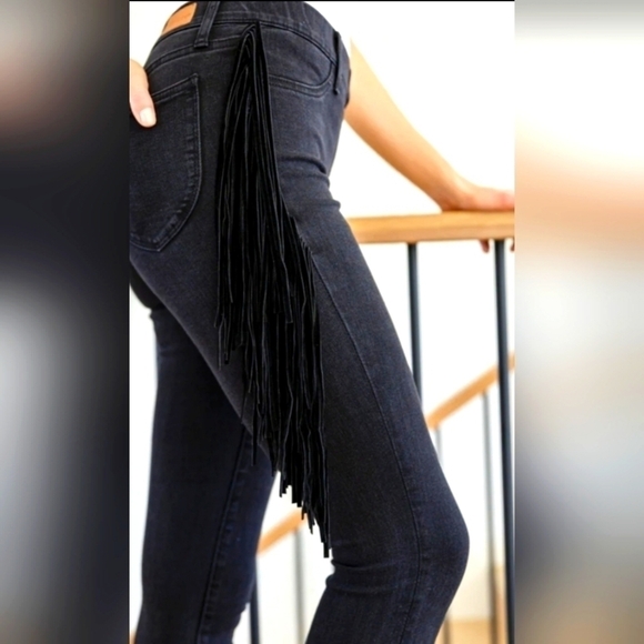 judy Blue Fringe Jeans  NWT - Picture 2 of 5